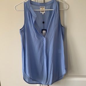 NWT Royal Cort Blue Silk Tank Top